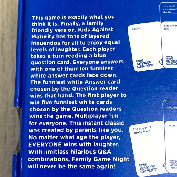 Family Fun Game- Kids Against Maturity - Picture 4 of 10